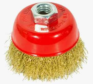 Кордщетка чашеобразная 100 мм М14 из латуннированной проволоки